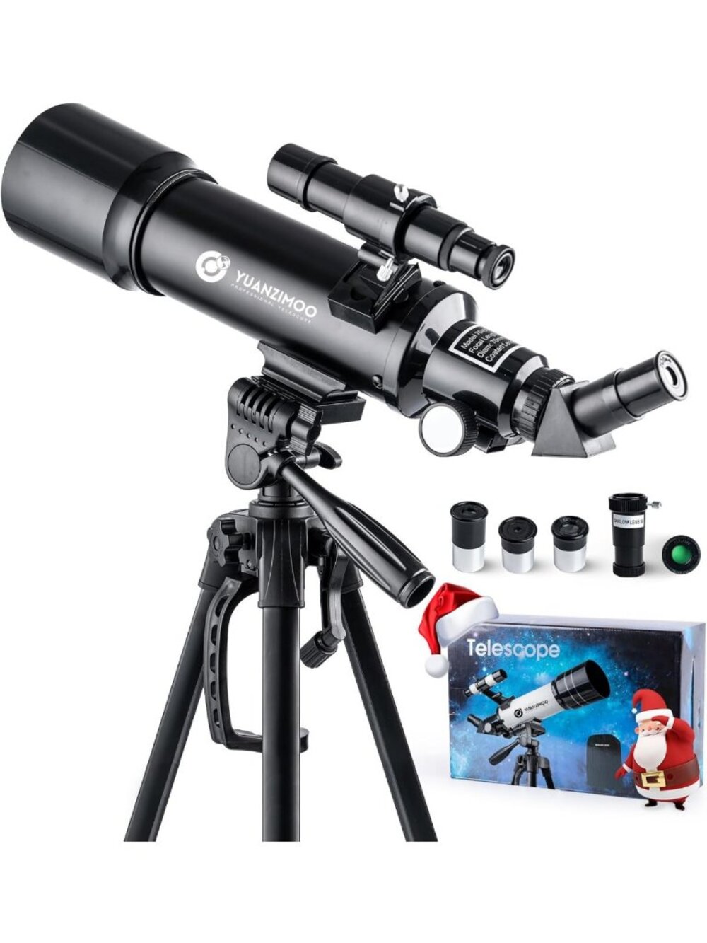 Portable 70mm Refractor Telescope for Kids & Adults - Tripod, Phone Adapter, Bag